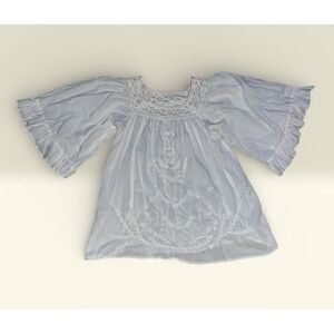 Roper White puff Sleeve Embroidery Shirt